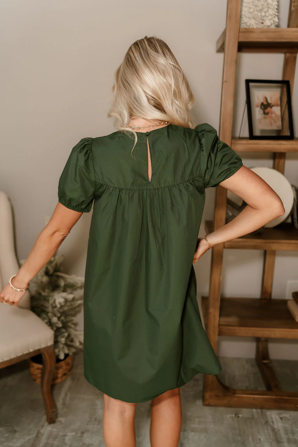 Jane Hunter Green Mini Dress - Image 4