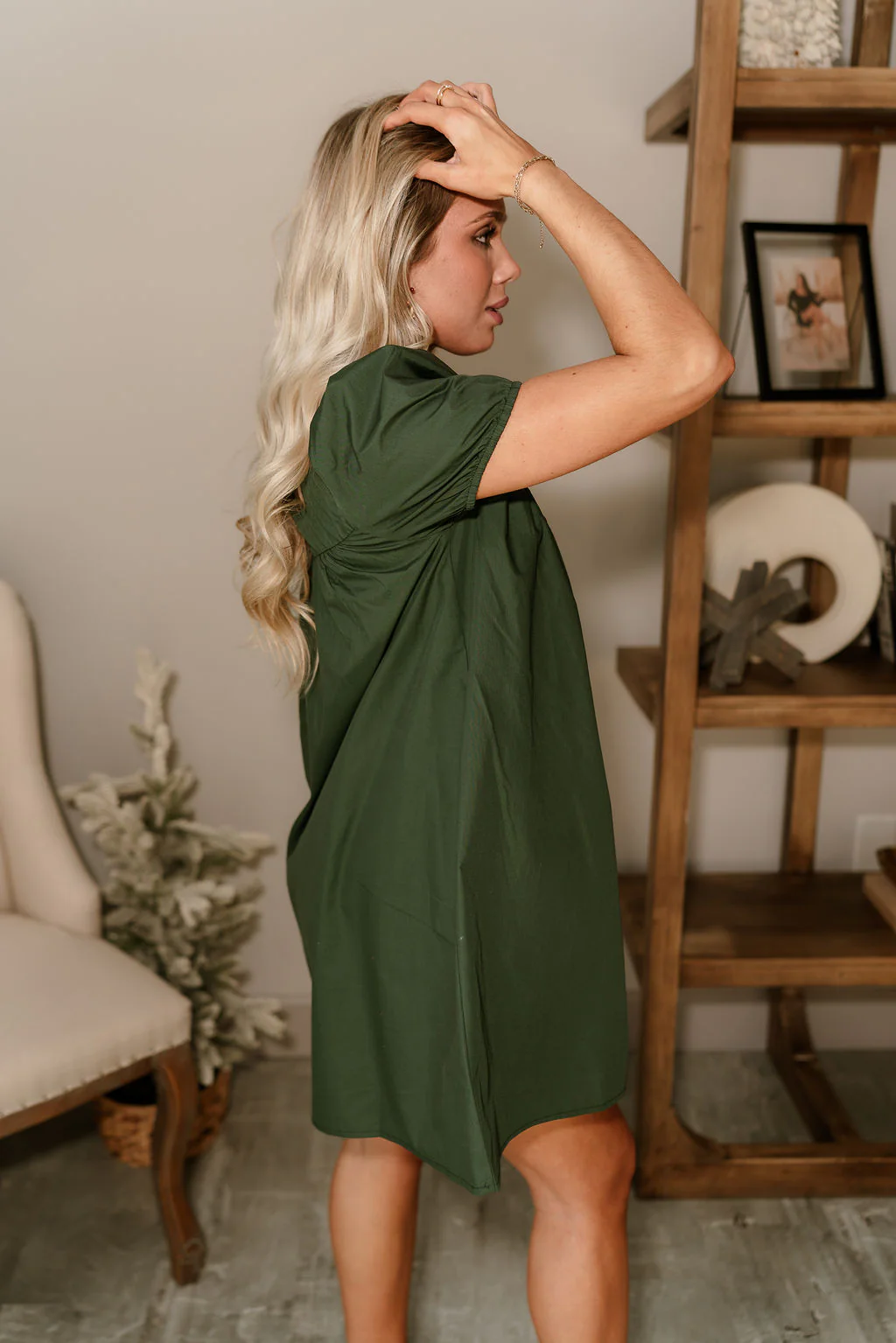 Jane Hunter Green Mini Dress - Image 8