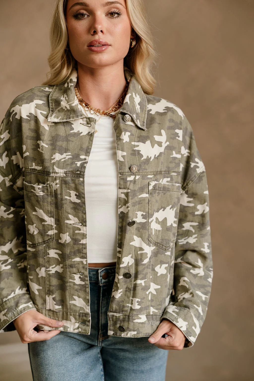 Janelle Light Camo Long Sleeve Jacket - Image 2