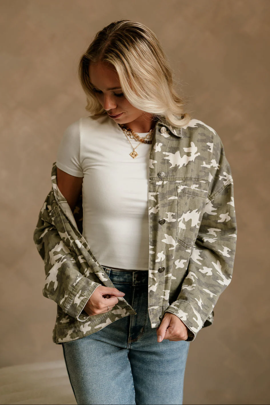 Janelle Light Camo Long Sleeve Jacket - Image 5