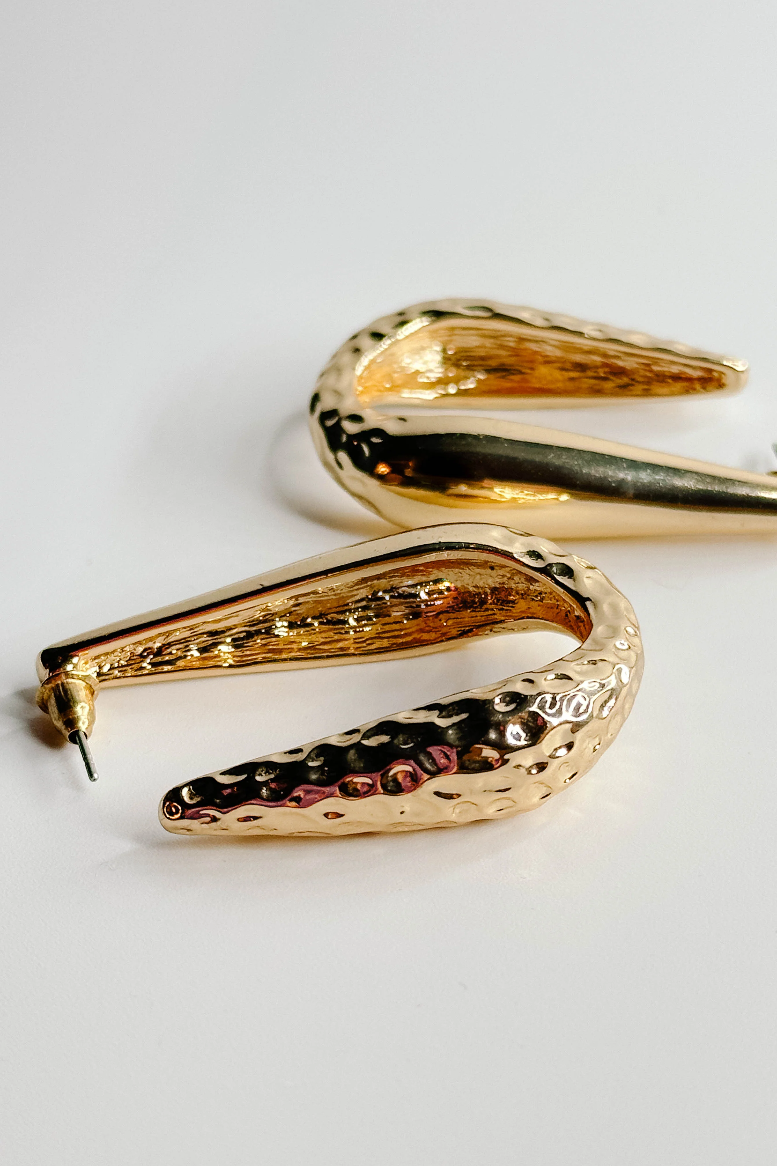 Janet Gold Dipped Hammered Hoop