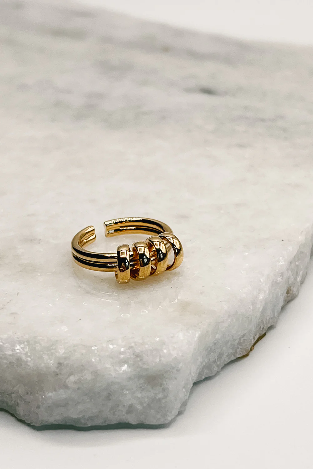 Jasmine Gold Spiral Ring