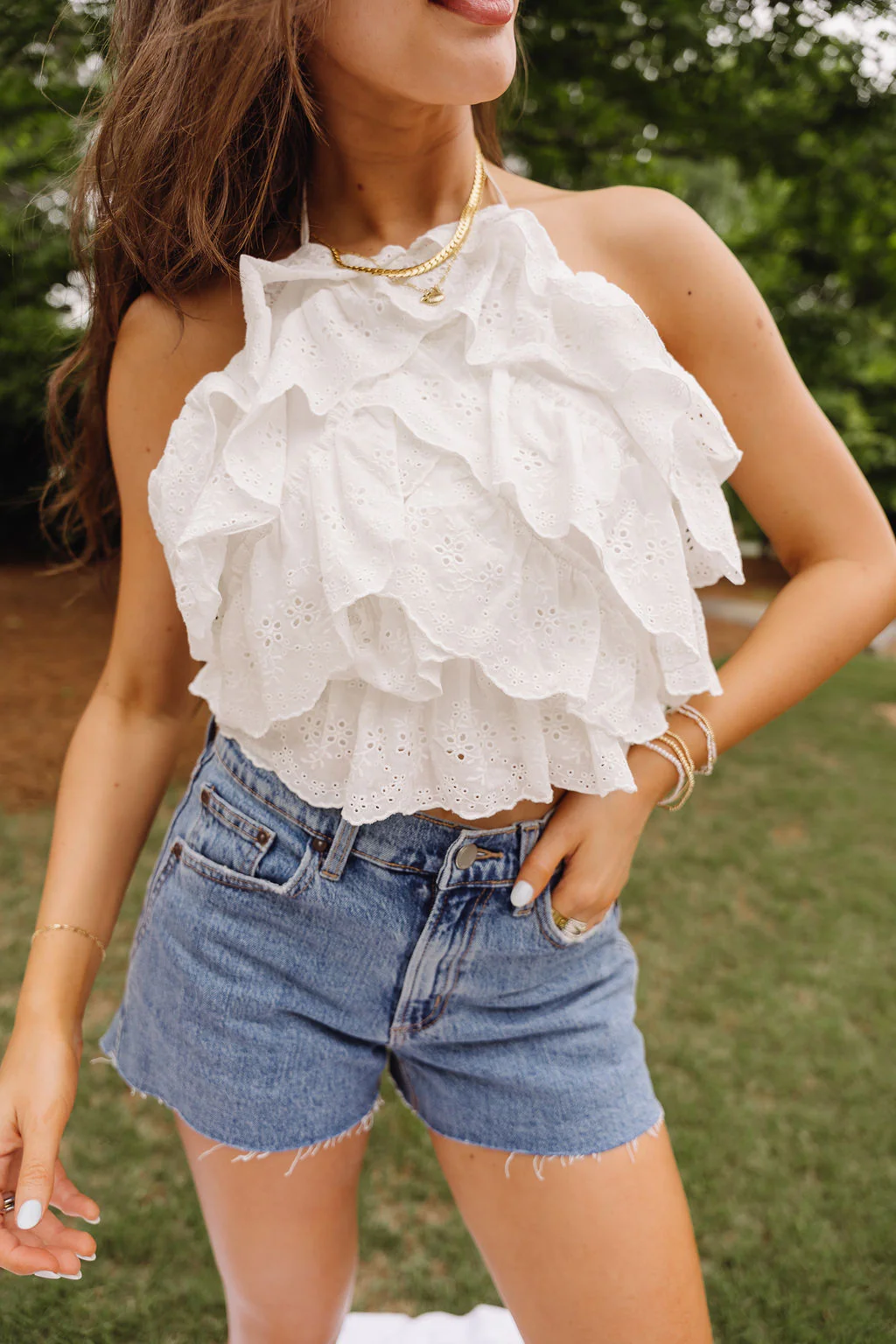 JBD Alana Medium Wash Denim Shorts - Image 3