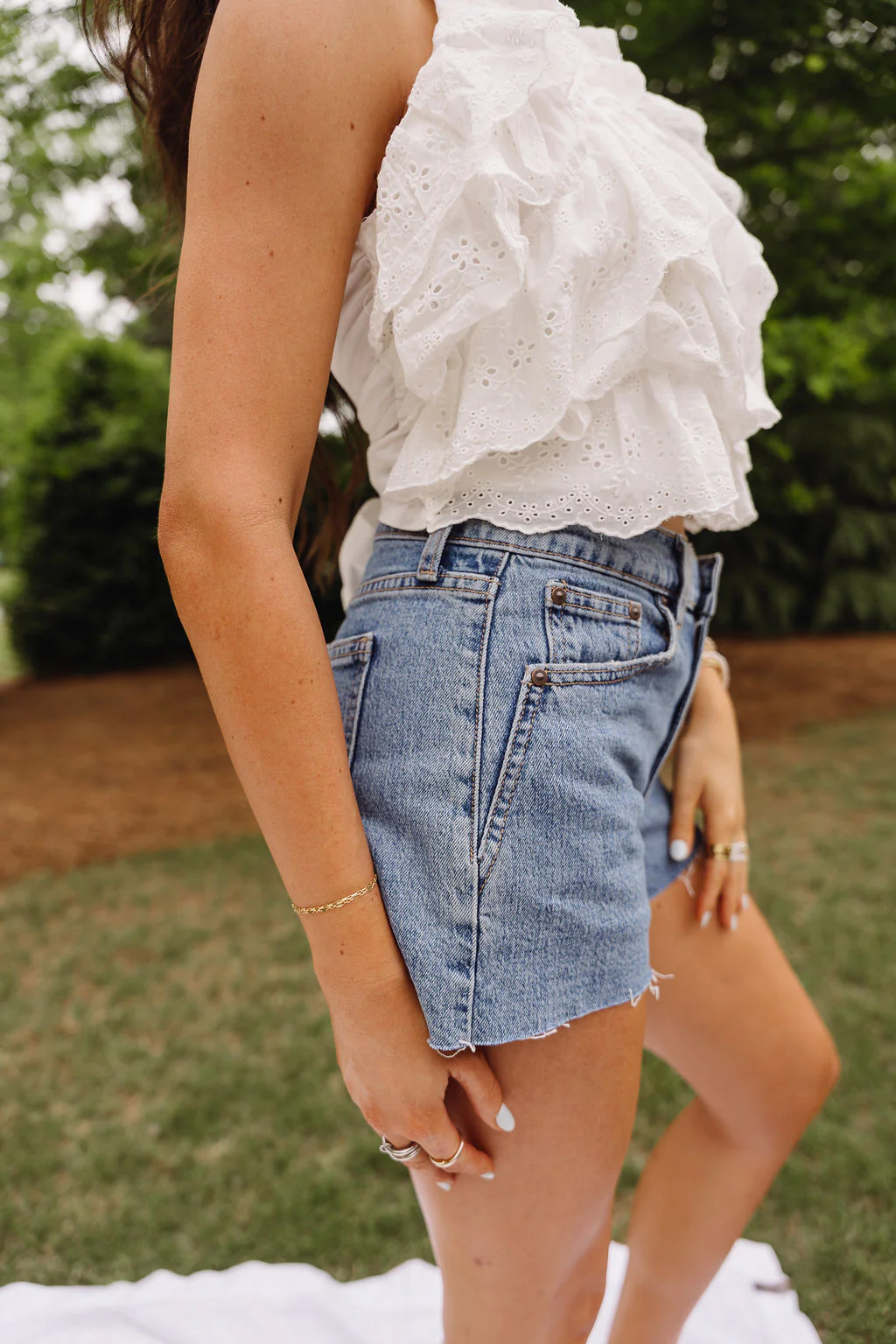 JBD Alana Medium Wash Denim Shorts - Image 4