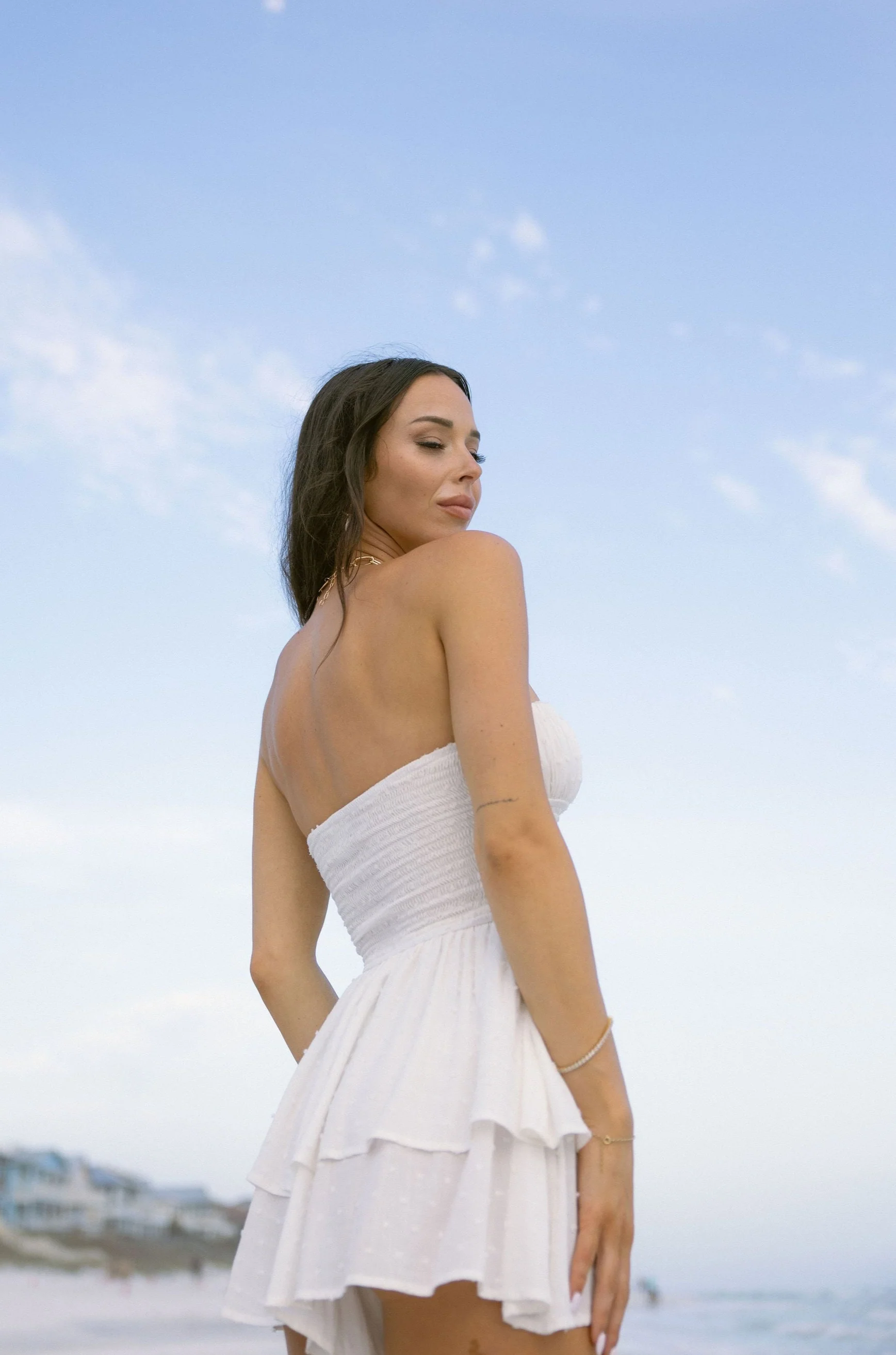 Jemma White Swiss Dot Romper - Image 2