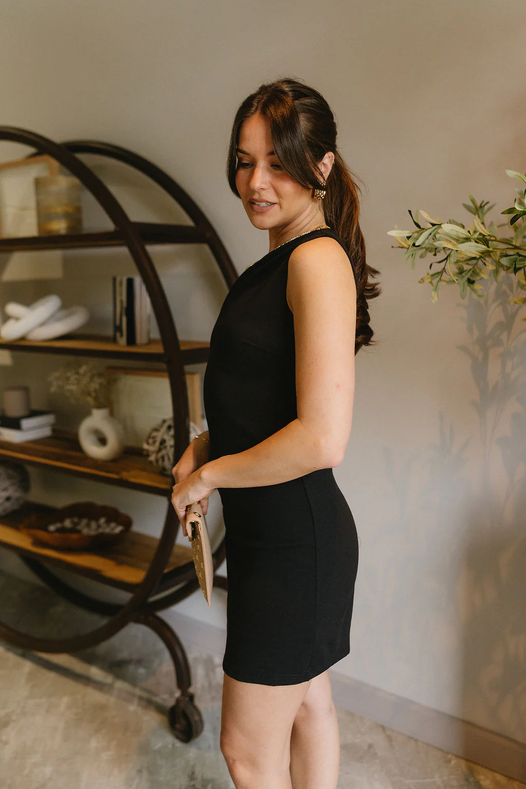 Jenna Black Side Scooped Neckline Mini Dress - Image 8