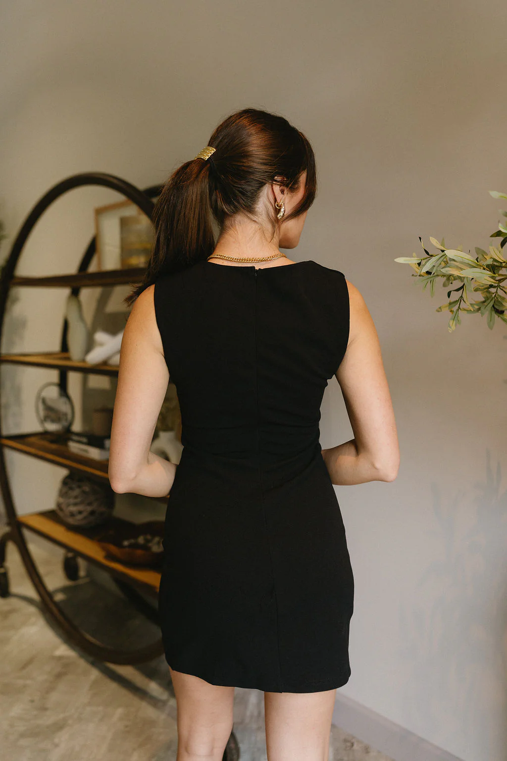 Jenna Black Side Scooped Neckline Mini Dress - Image 9