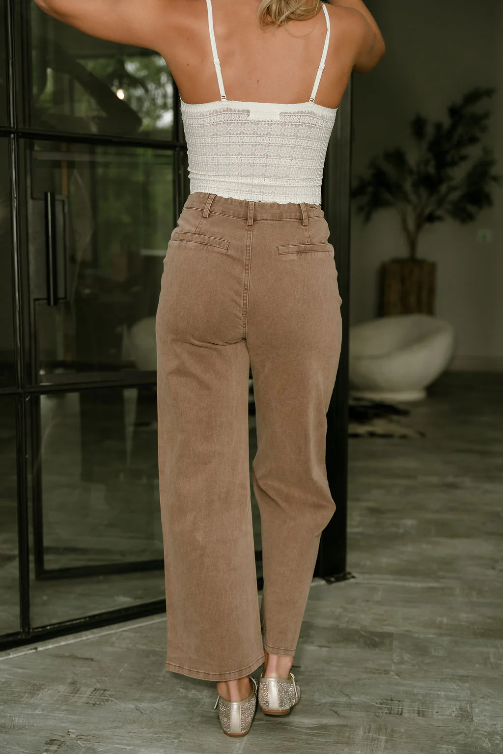 Jenna Brown Wide Leg Pants - Image 8