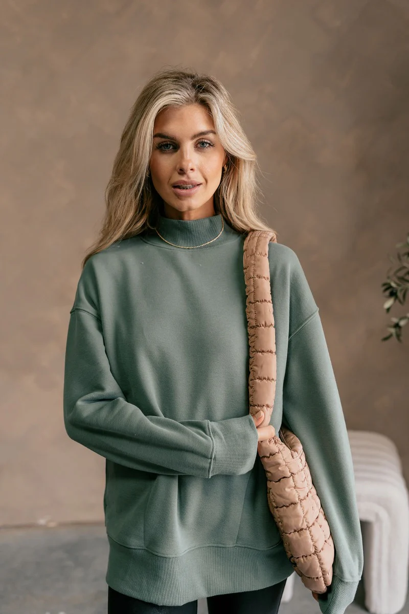 Jennifer Sage Mock Neck Sweatshirt