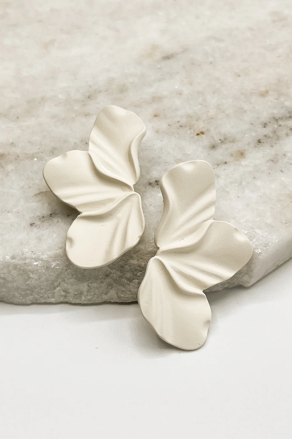 Jennifer White Floral Studs