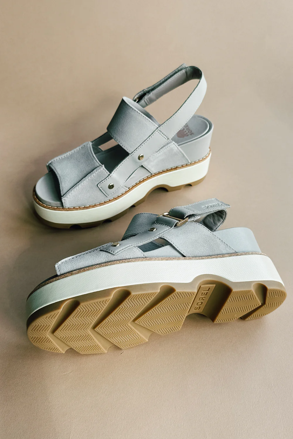 Sorel Joanie IV Wedge Crushed Clay & Gum Sandal