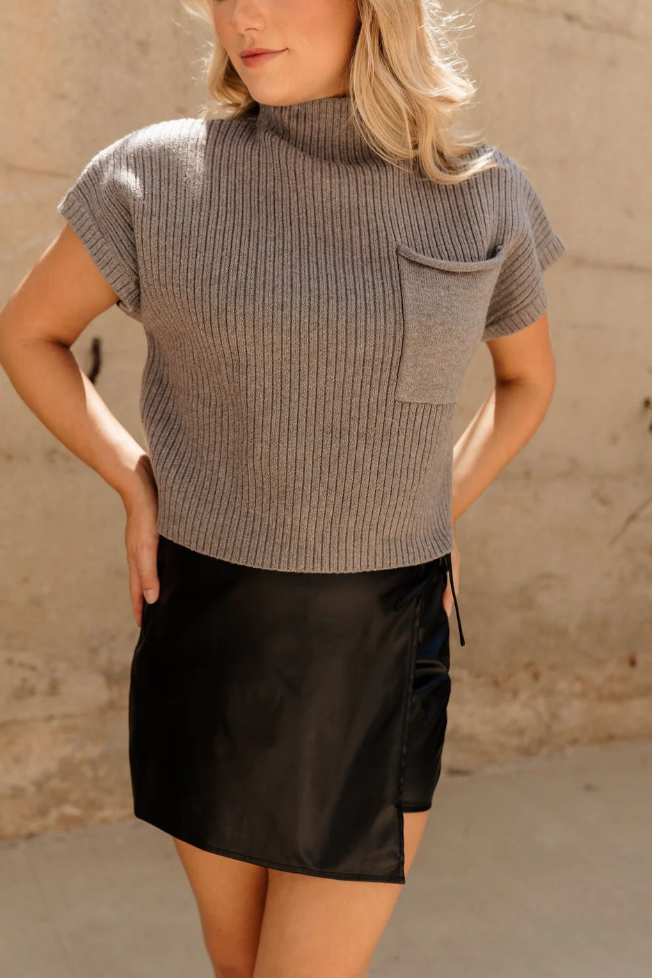 Jocelyn Faux Leather Skort - Image 8