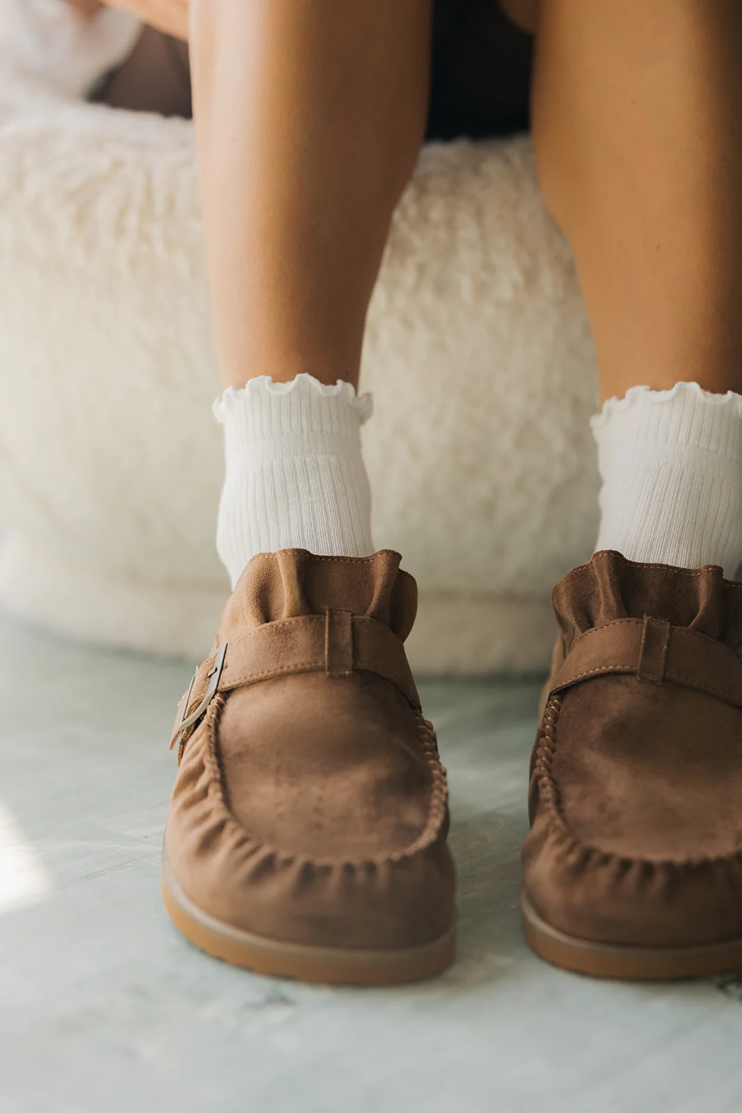 Joia Brown Suede Slide-On Clog Mule - Image 3