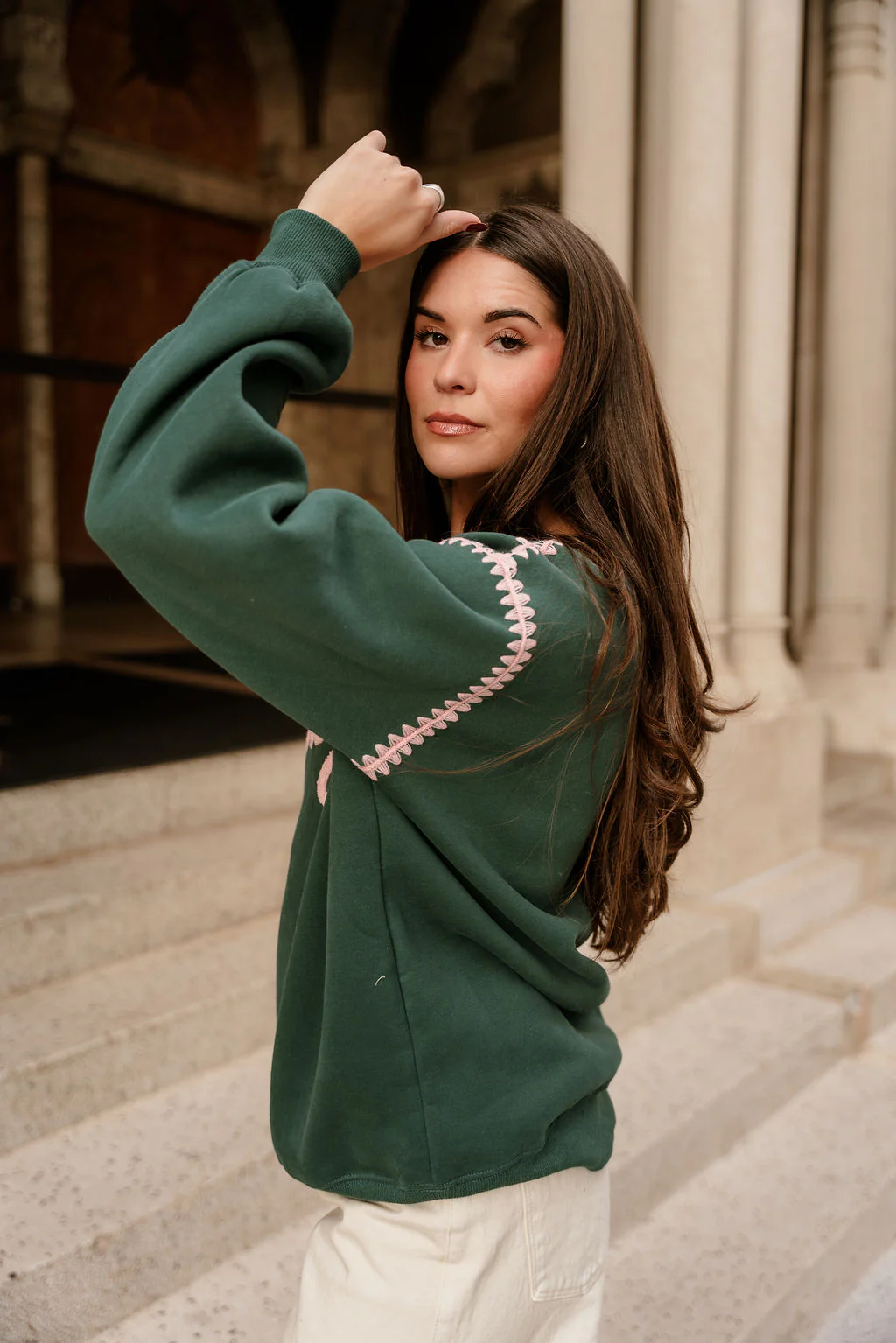 Jolly Green & Pink Pullover - Image 7