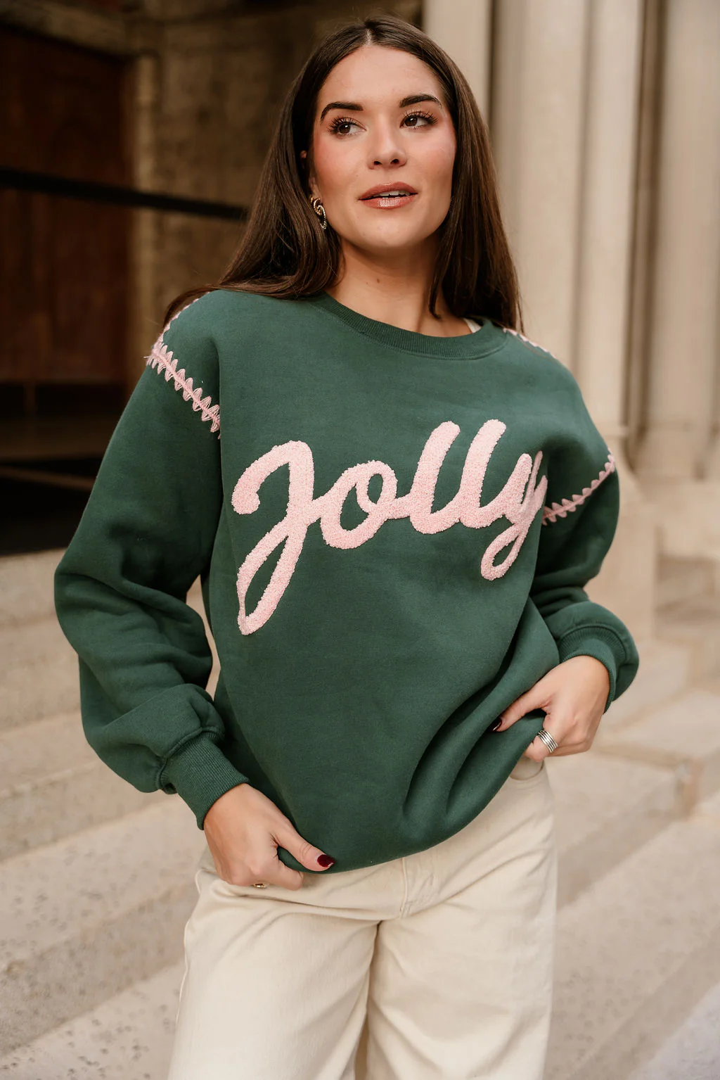 Jolly Green & Pink Pullover - Image 8