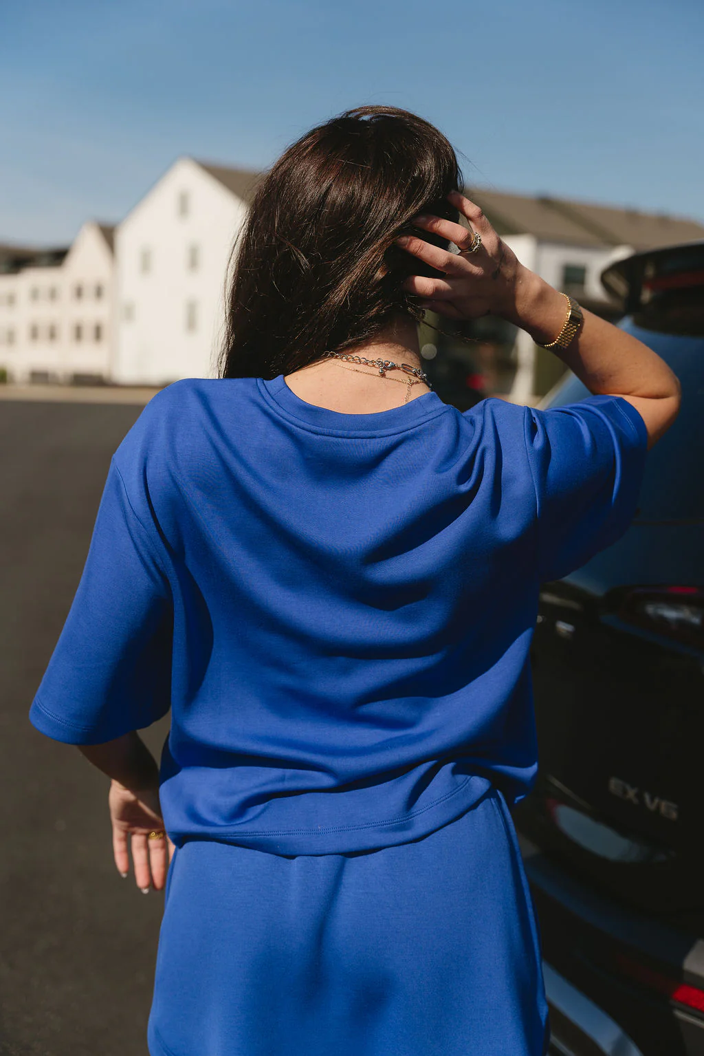 Jordan Cobalt Blue Short Sleeve Butter Soft Top - Image 4