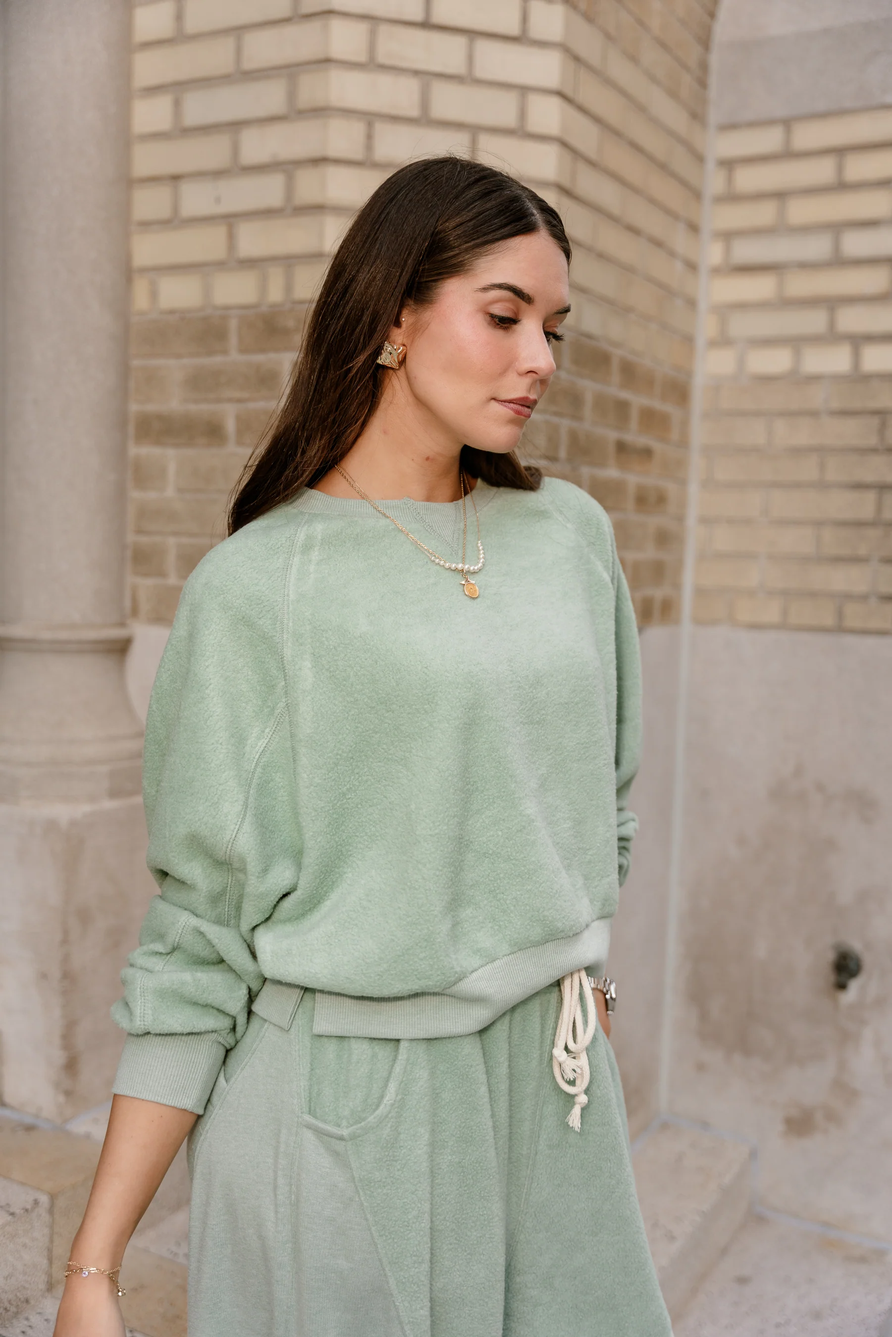 Journey Light Sage Long Sleeve Sweatshirt - Image 7