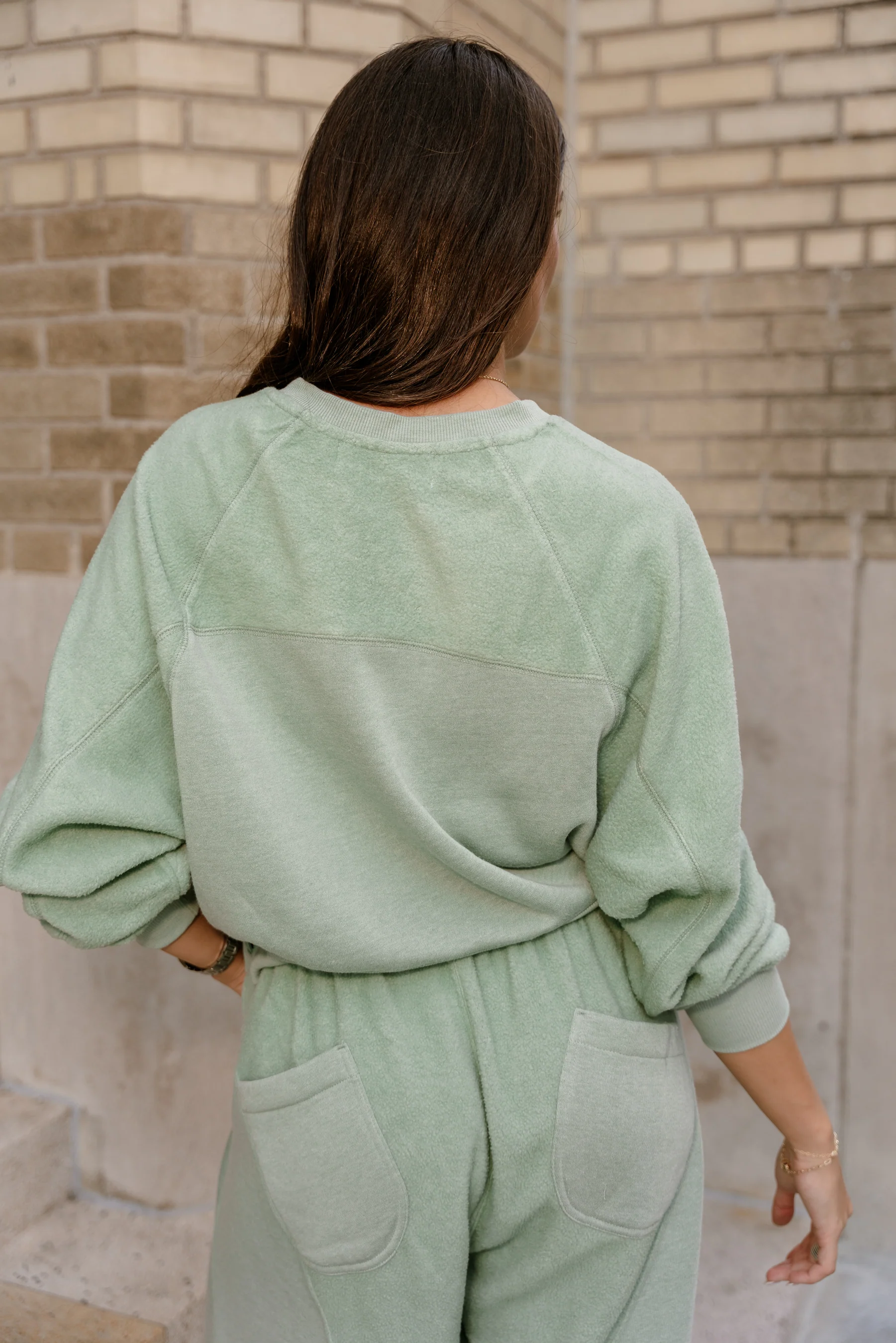 Journey Light Sage Long Sleeve Sweatshirt - Image 8