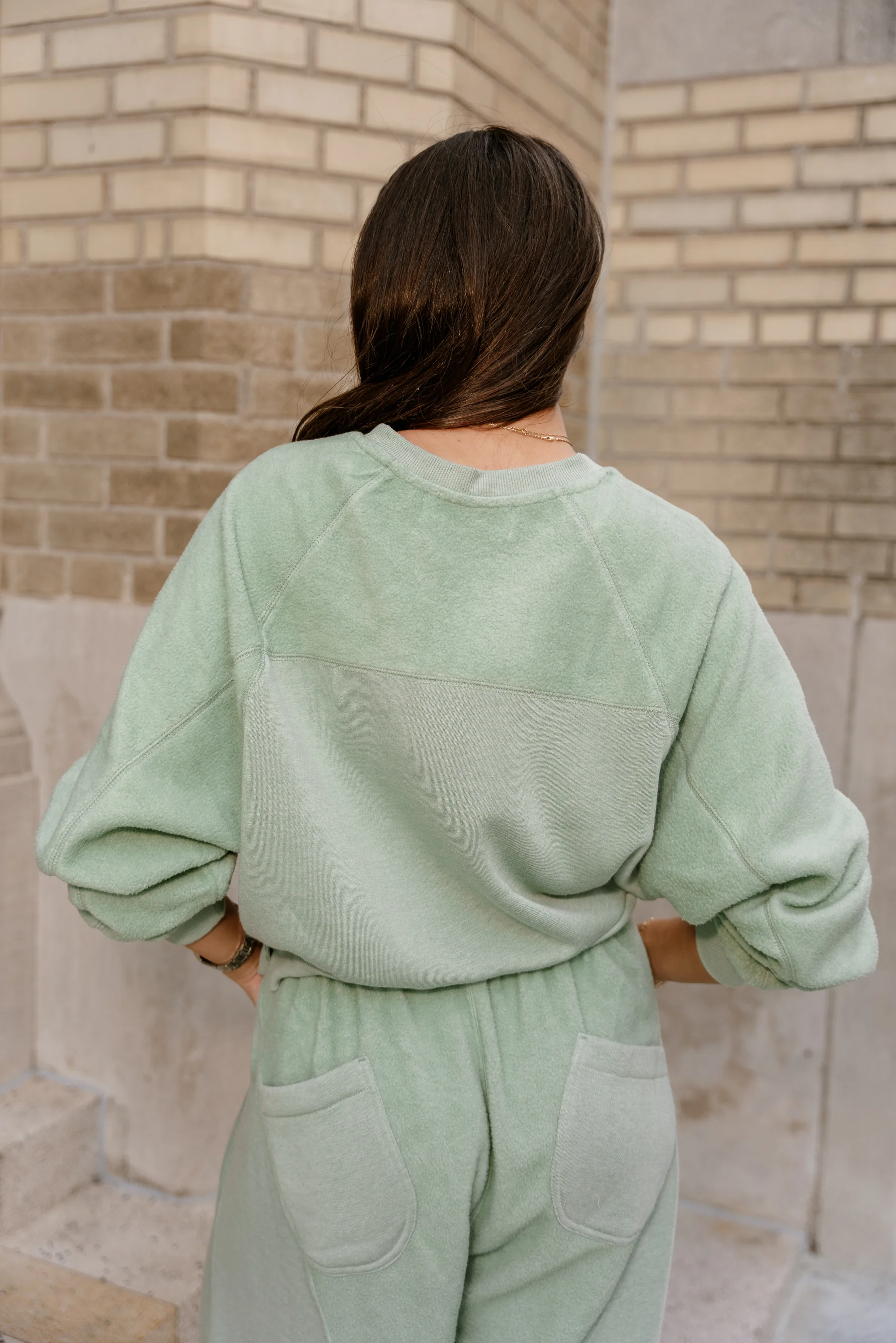 Journey Light Sage Long Sleeve Sweatshirt - Image 9