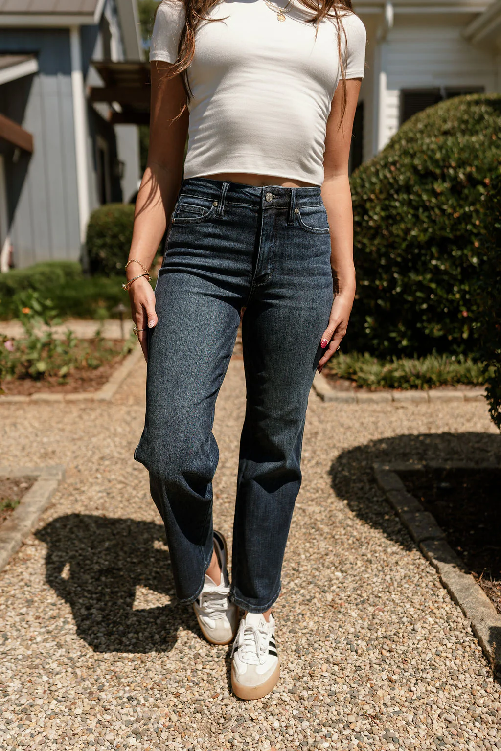 Judy Blue: Cara Petite Dark Wash Straight Leg Jeans - Image 5