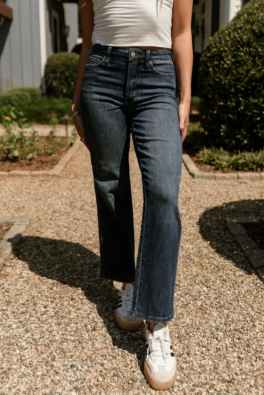 Judy Blue: Cara Petite Dark Wash Straight Leg Jeans - Image 6