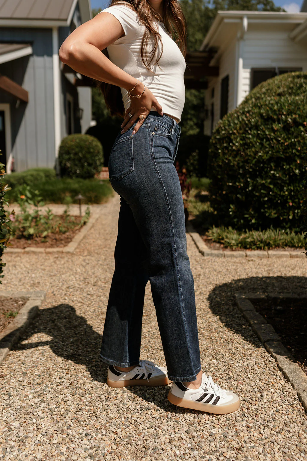 Judy Blue: Cara Petite Dark Wash Straight Leg Jeans - Image 7