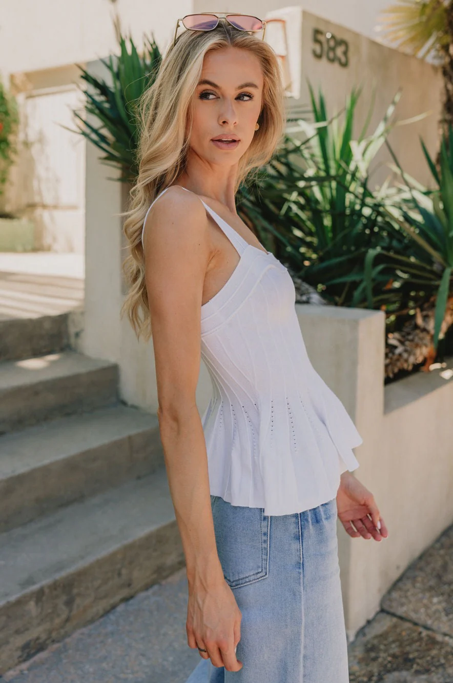 Juliana Ribbed Flare Tank - Image 4