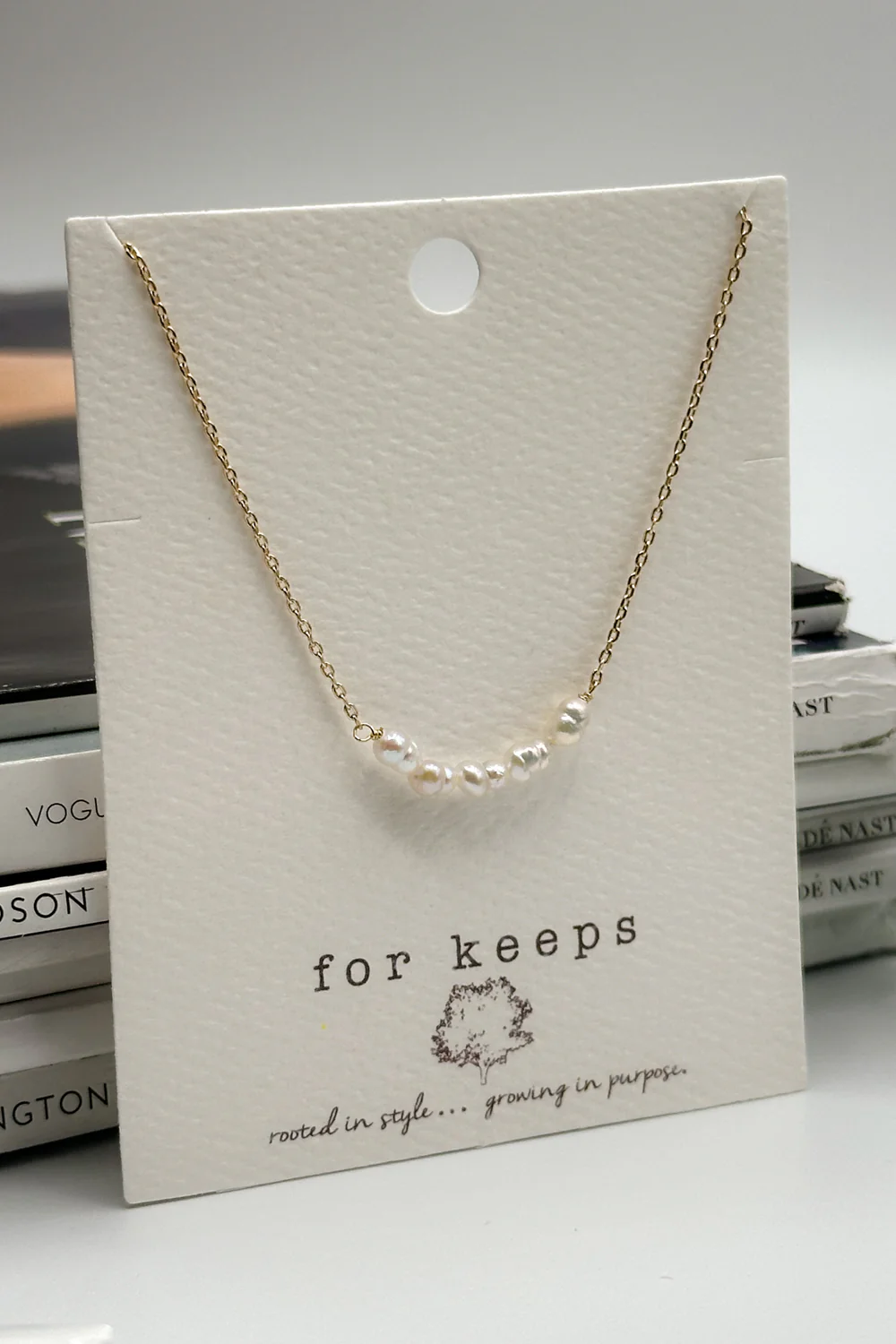Juliet Gold Chain & Pearls Necklace - Image 2