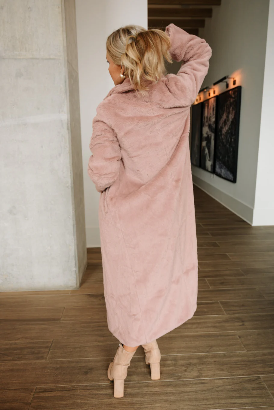 Juliette Mauve Faux Fur Coat - Image 10