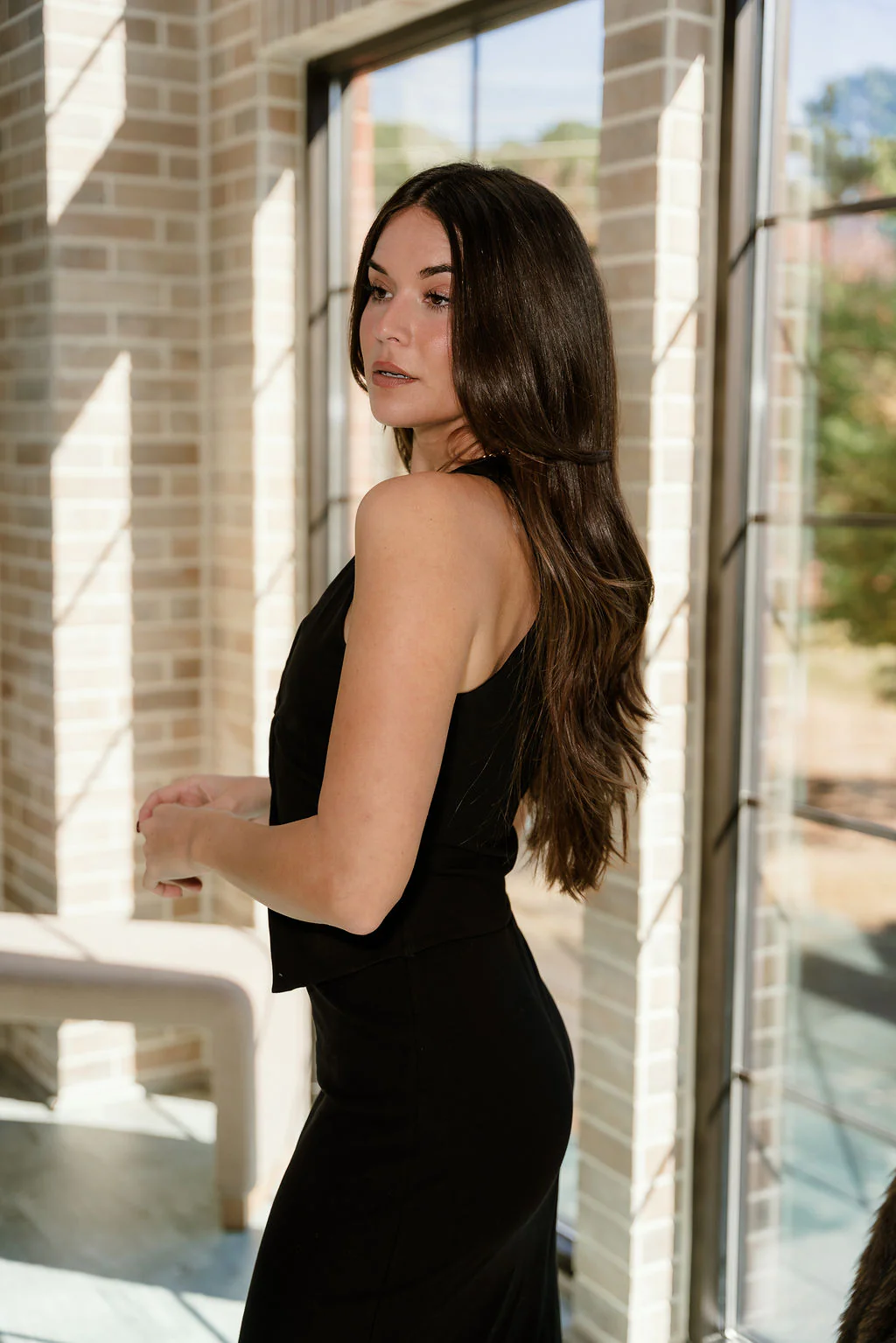 Kaia Black Split Hem Tank - Image 9