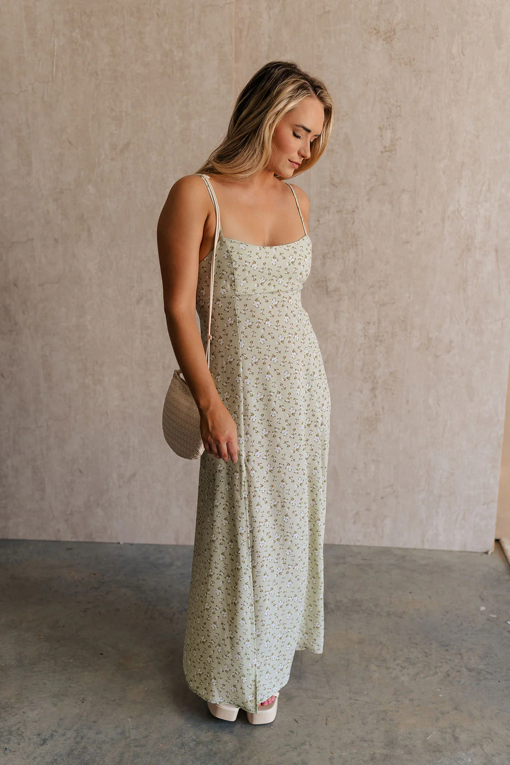 Kaitlyn Sage Floral Maxi Dress