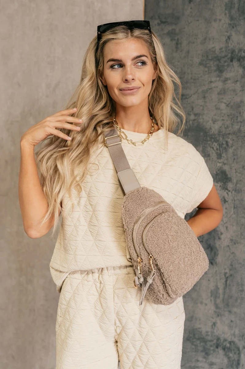 Kalani Cream Quilted Short Sleeve Top