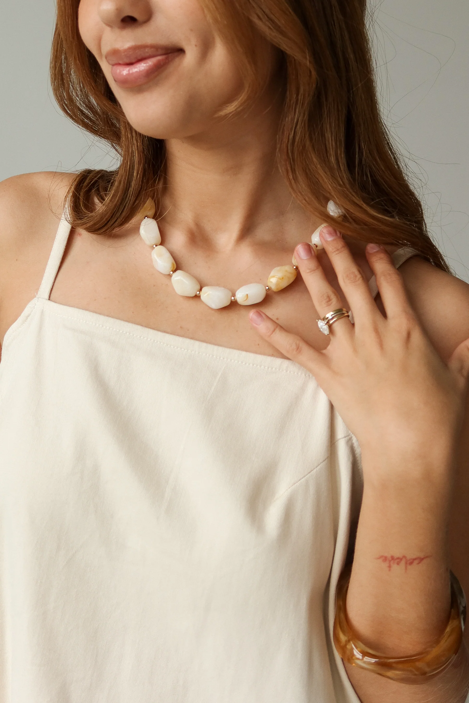 Kalia Ivory Beaded Necklace