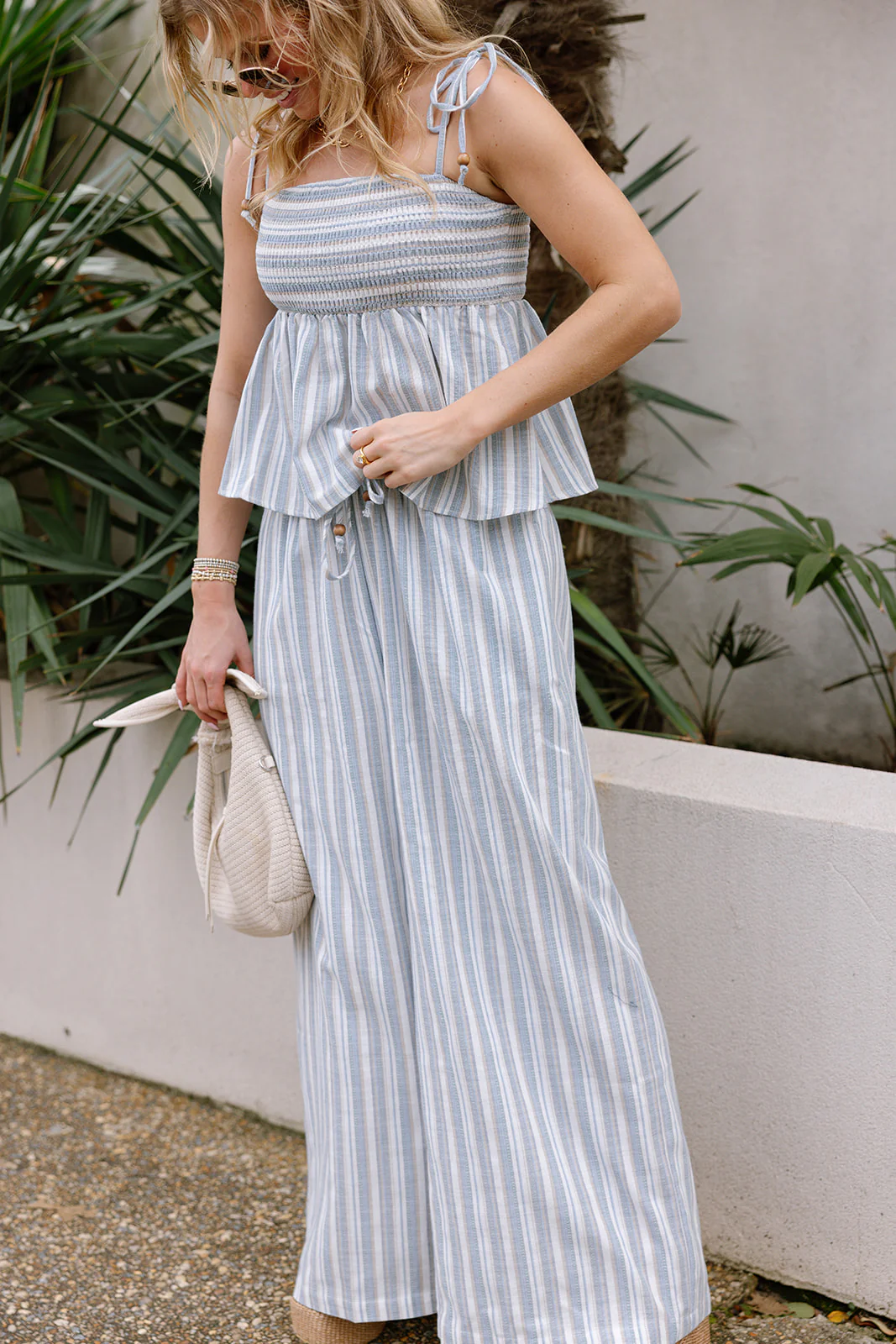 Kalie Blue & Ivory Stripe Pants - Image 6