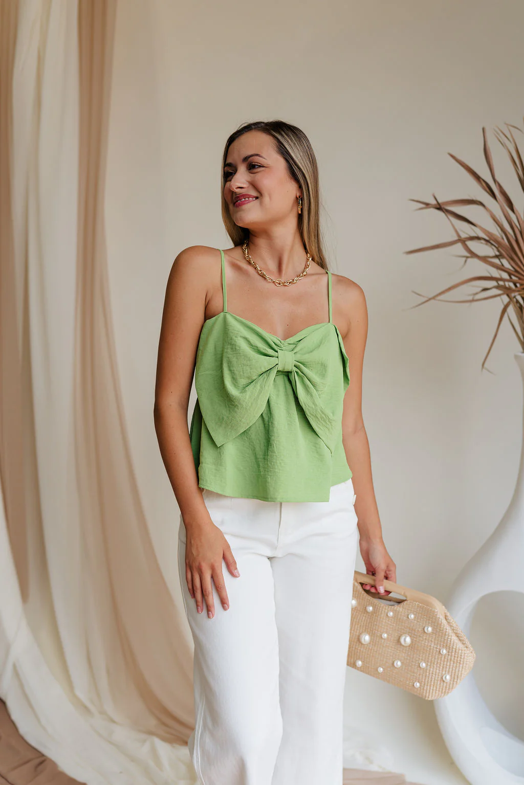 Kamryn Green Bow Tank - Image 4