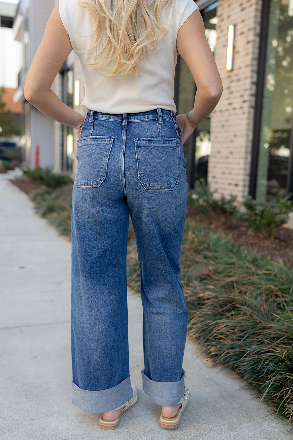 Kancan: Gia Dark Denim 90s Wide Leg Jeans - Image 4