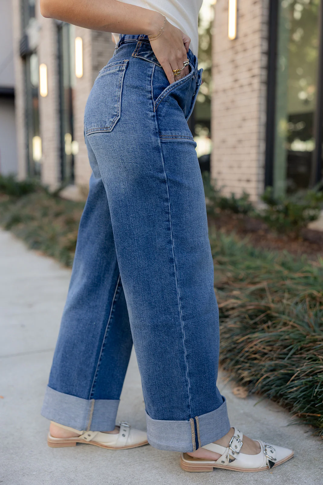 Kancan: Gia Dark Denim 90s Wide Leg Jeans - Image 7