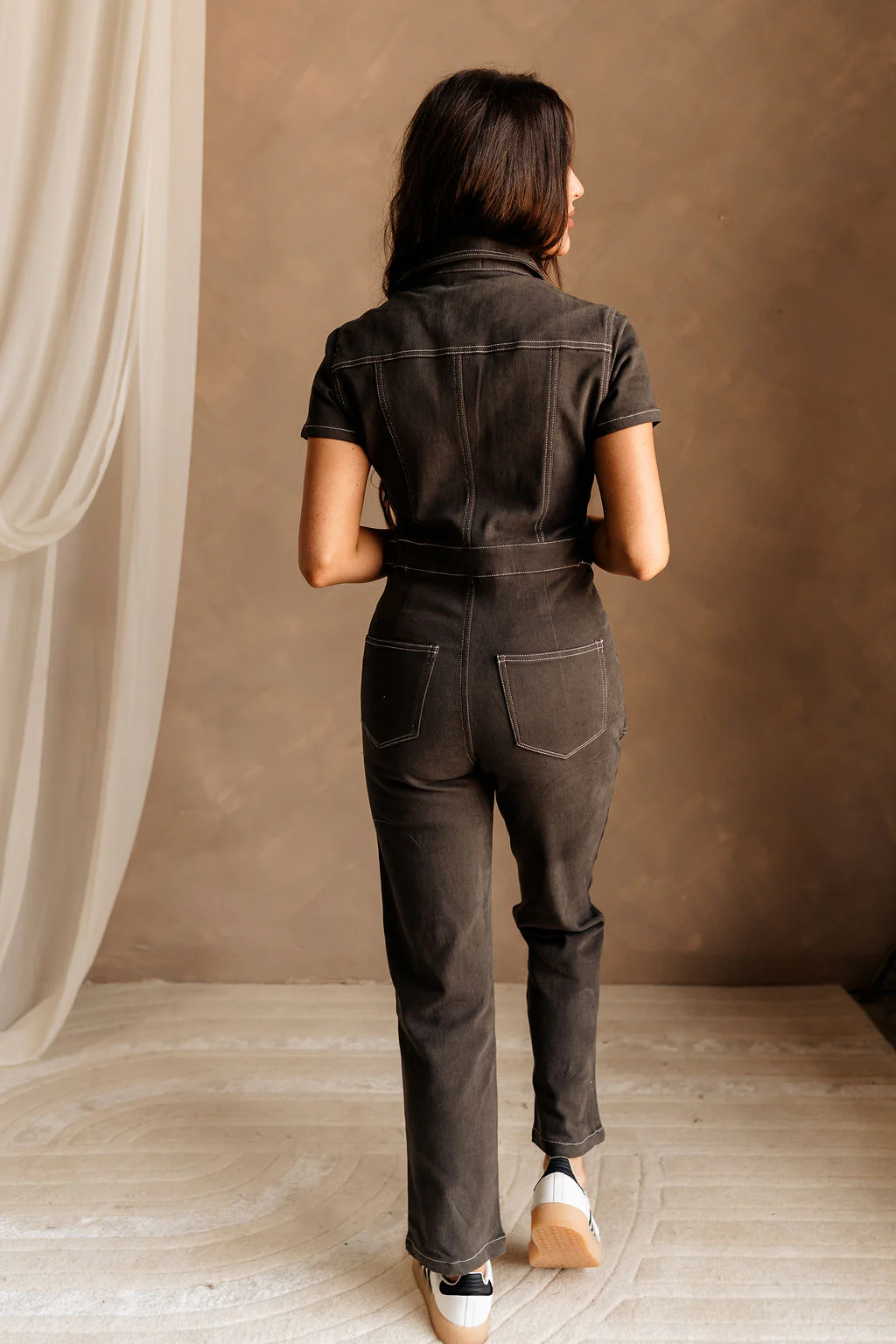 Kara Charcoal Utility Jumpsuit - Image 8