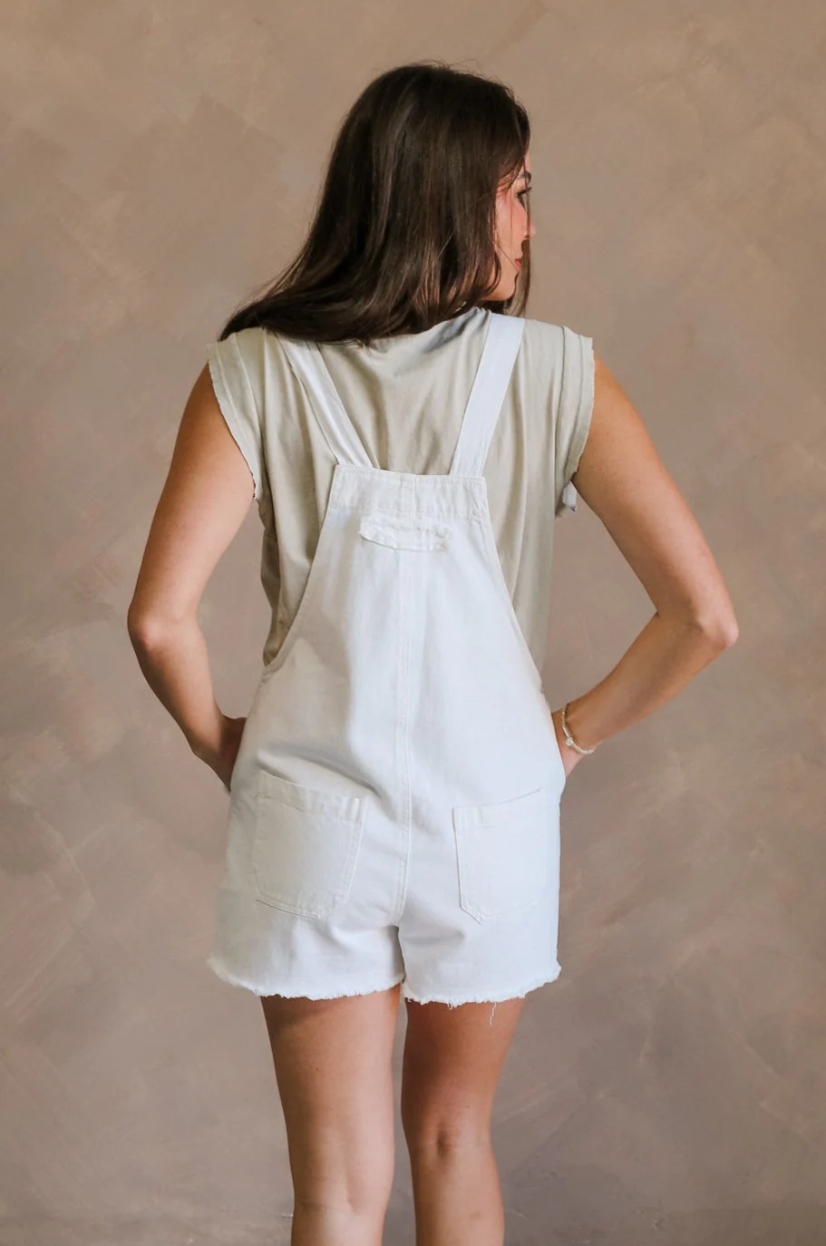 Kassidy White Denim Sleeveless Romper - Image 11