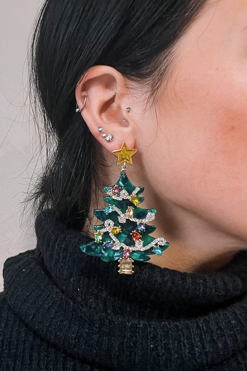 Katherine Christmas Tree Earrings - Image 2