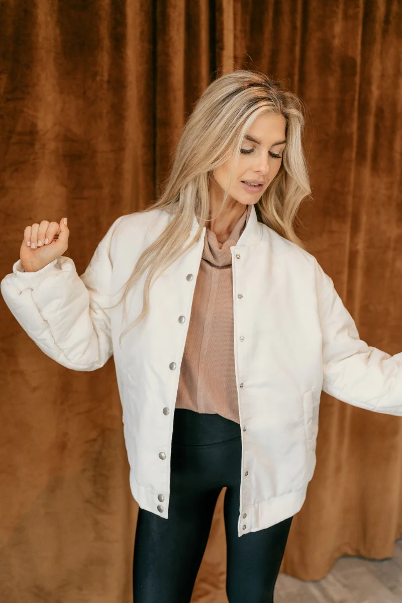 Katherine White Snap Up Jacket
