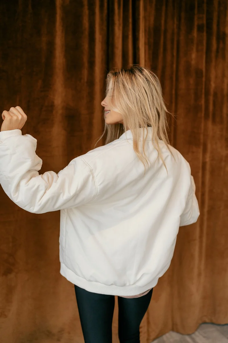 Katherine White Snap Up Jacket - Image 5