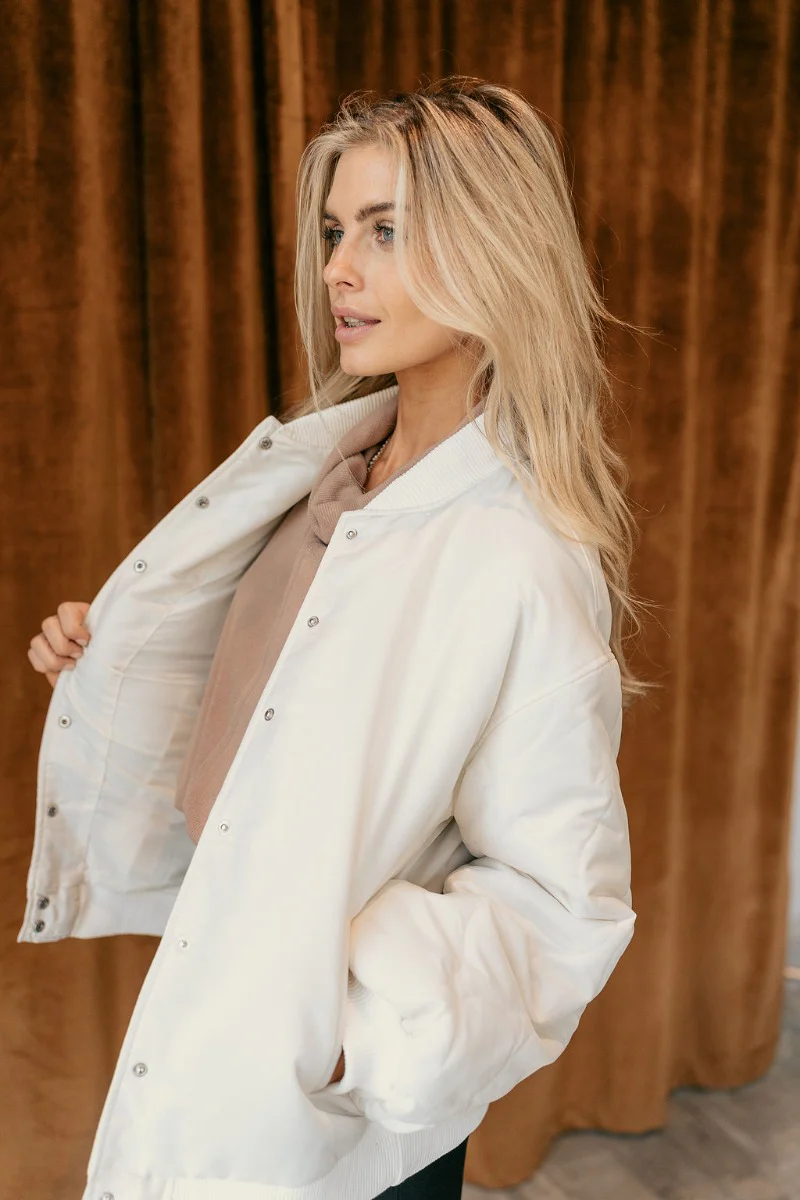 Katherine White Snap Up Jacket - Image 6