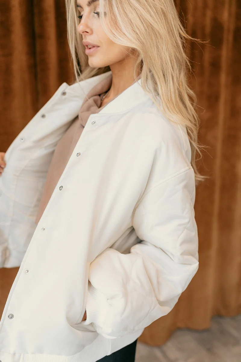Katherine White Snap Up Jacket - Image 7