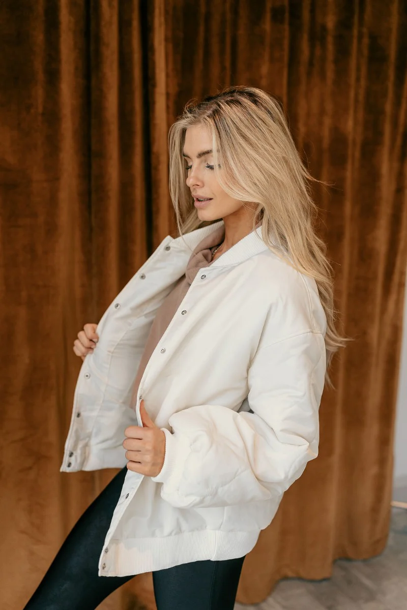 Katherine White Snap Up Jacket - Image 8