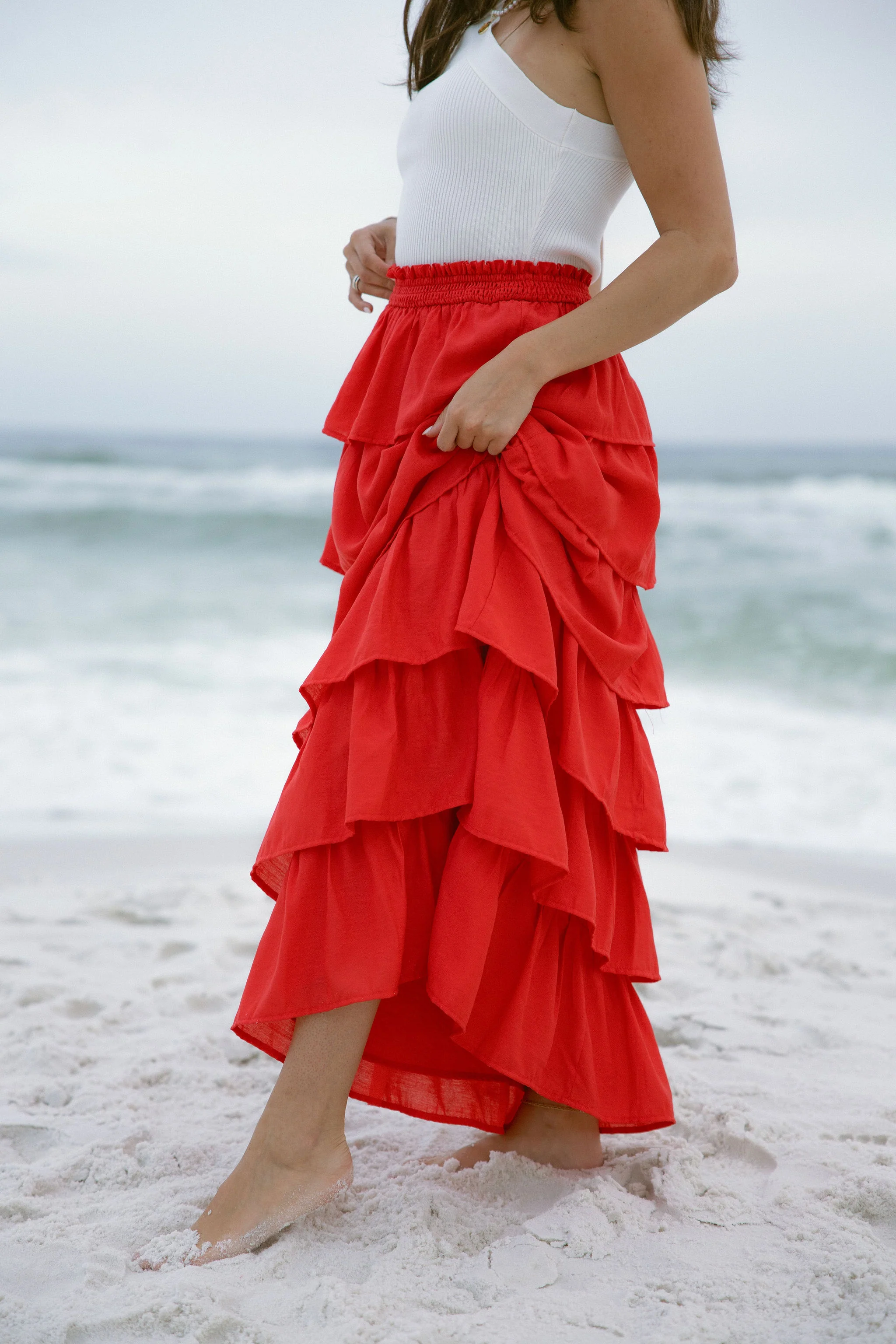 Katrina Tiered Ruffle Maxi Skirt