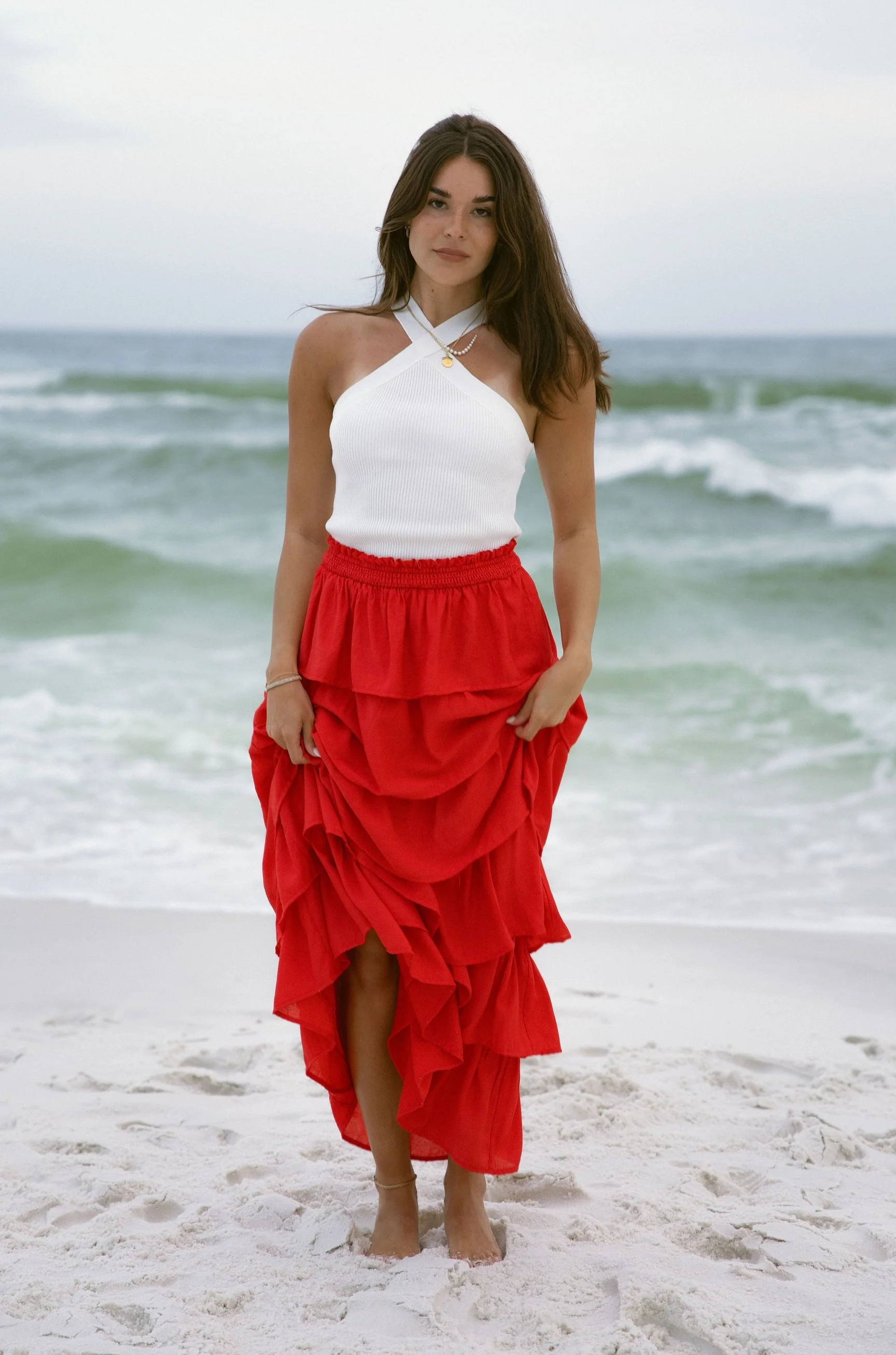 Katrina Tiered Ruffle Maxi Skirt - Image 2