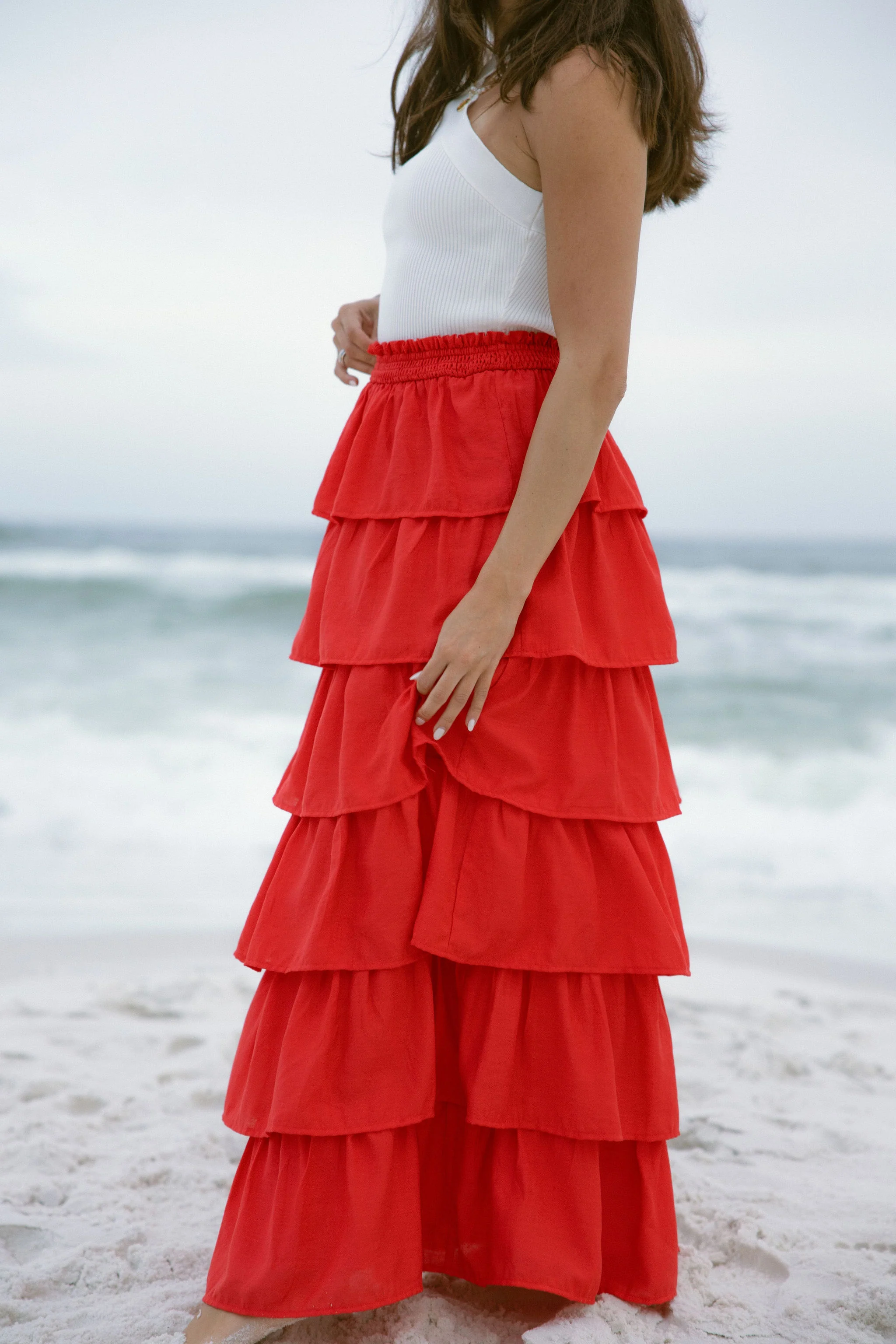 Katrina Tiered Ruffle Maxi Skirt - Image 4