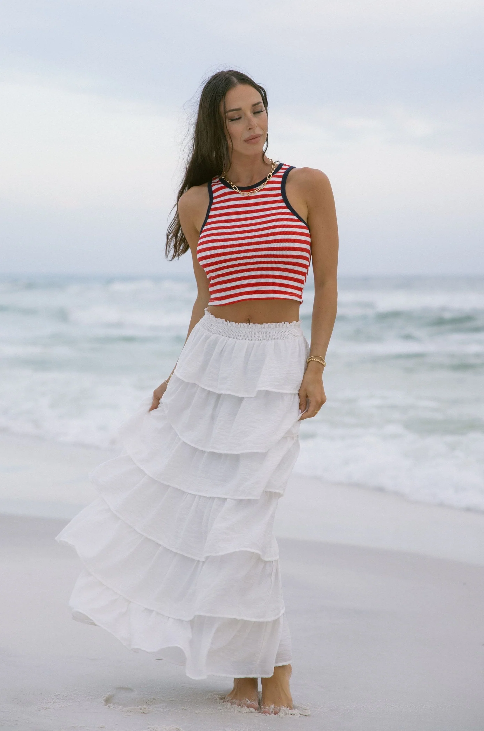 Katrina Tiered Ruffle Maxi Skirt - Image 6