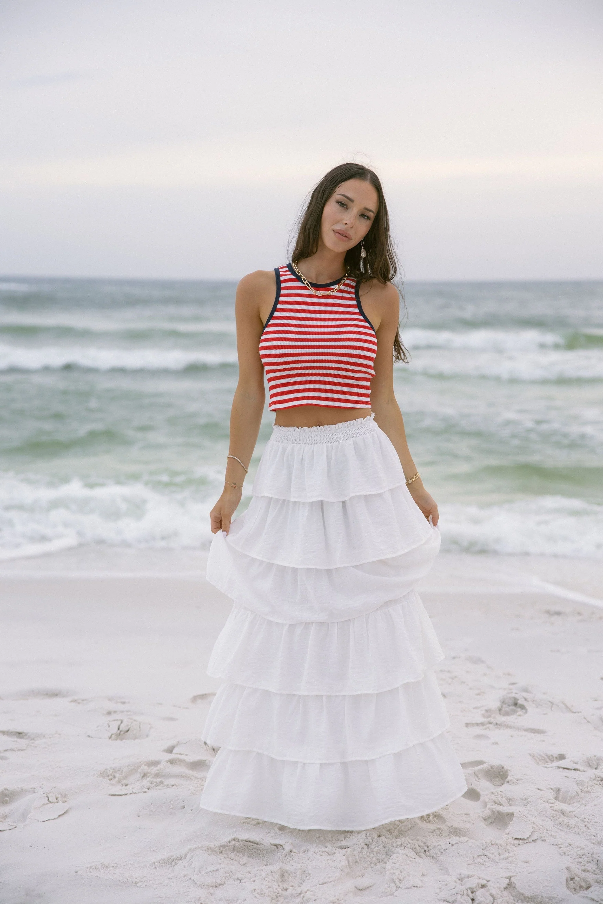 Katrina Tiered Ruffle Maxi Skirt - Image 7